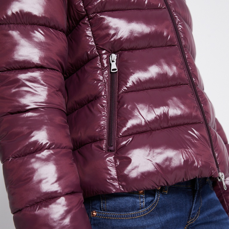 Short puffer jacket "Nikki" Aubergine